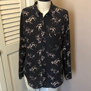 Silk Broadway & Broome Horse Blouse from Madewell